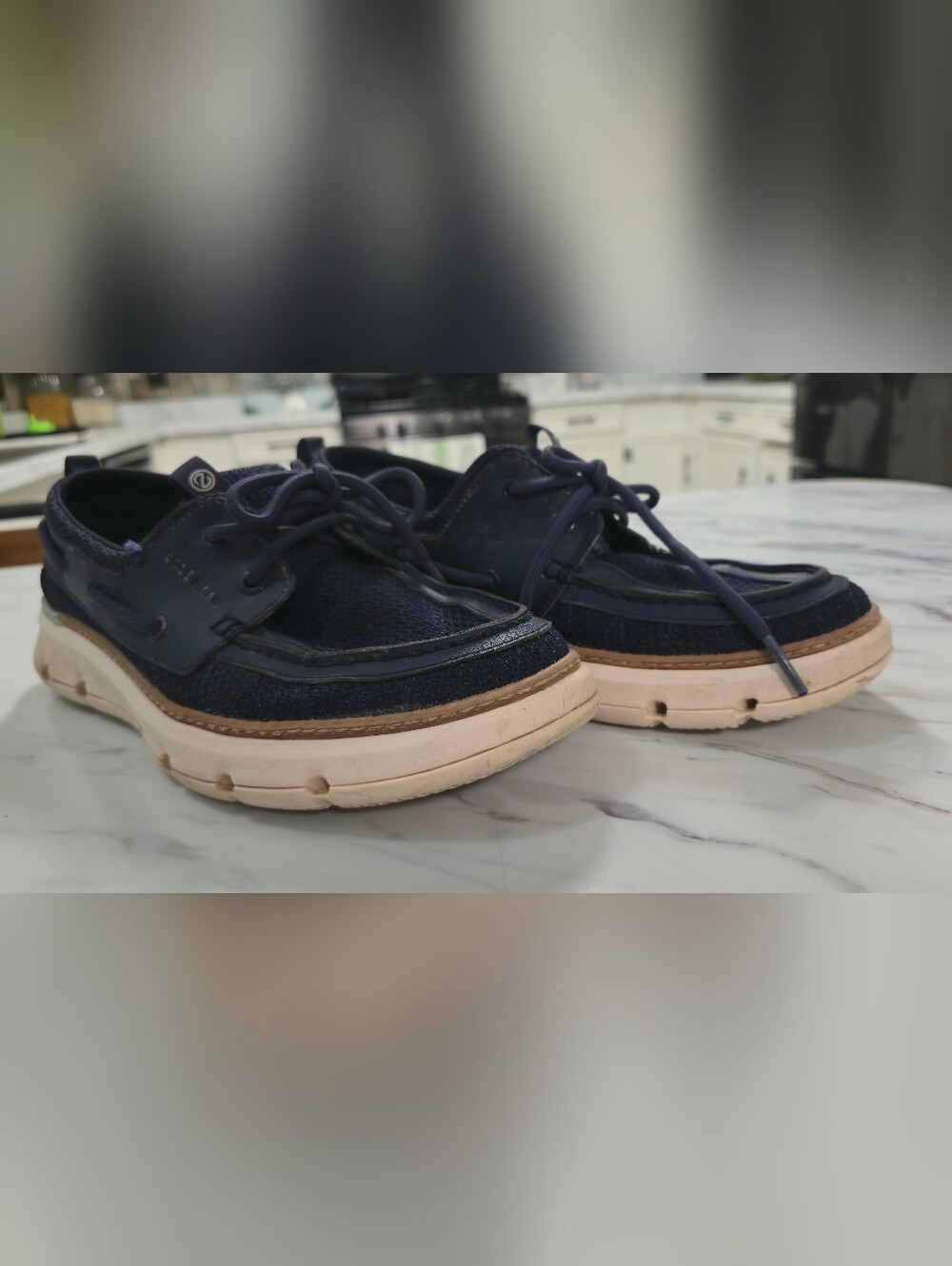 Cole Haan ZERØGRAND Womens Size 7 Navy Blue Comfort Sneakers Lace Up Shoes